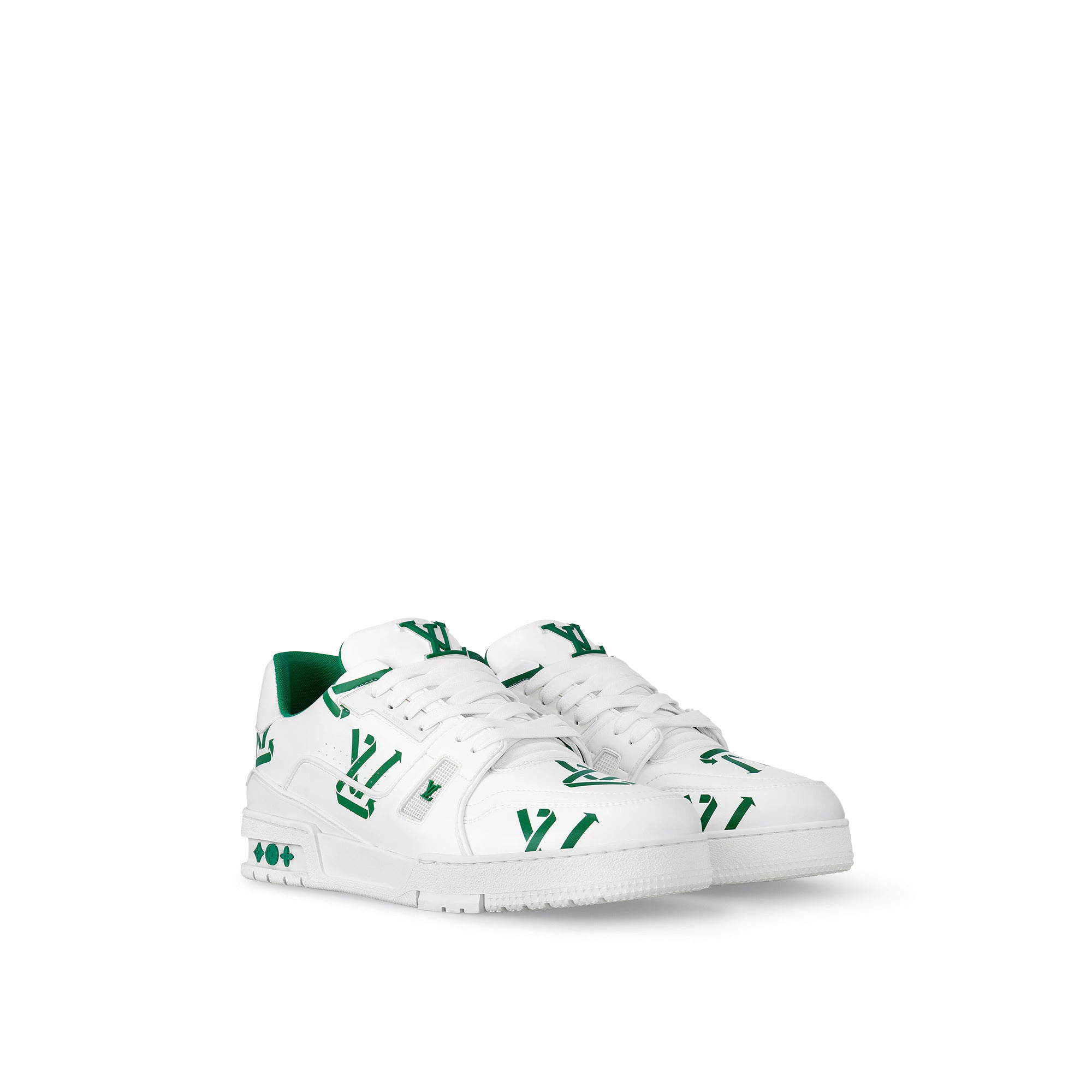 Louis Vuitton LV Trainer White Green Recycled Men's