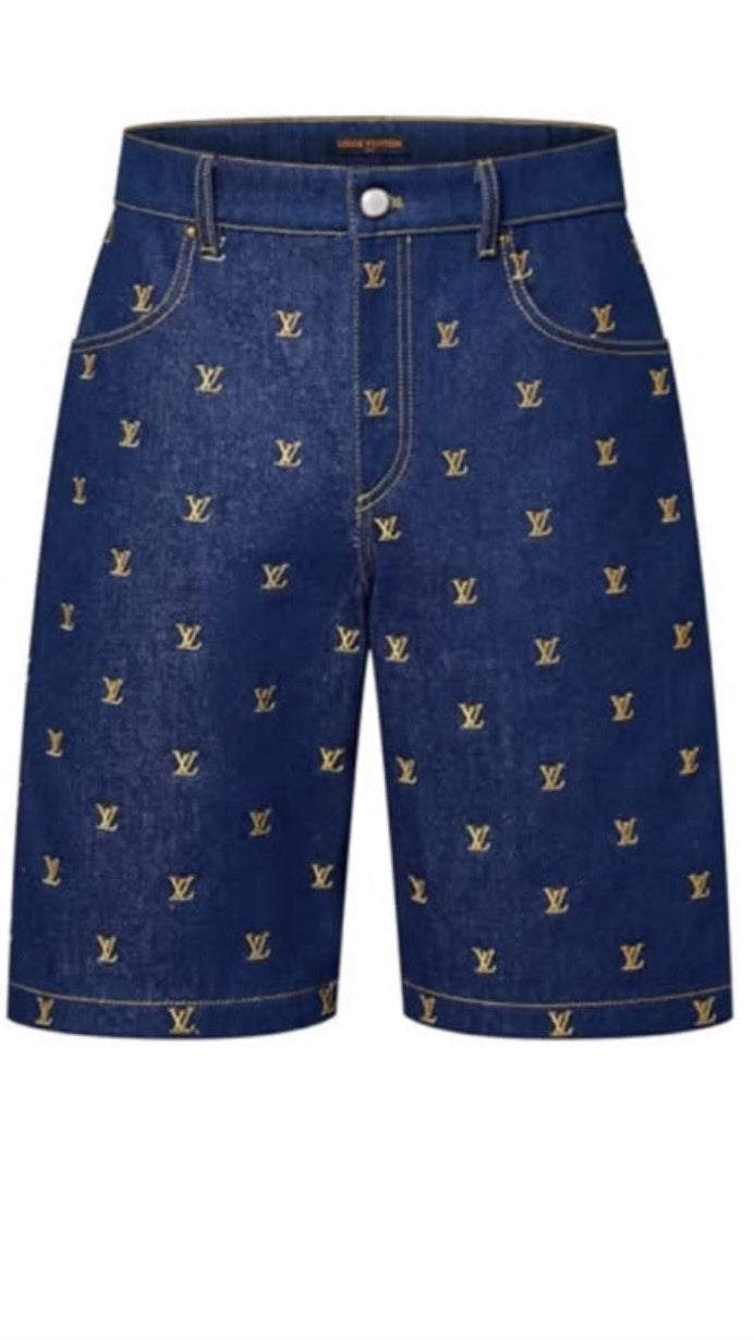 Louis Vuitton Denim logo short