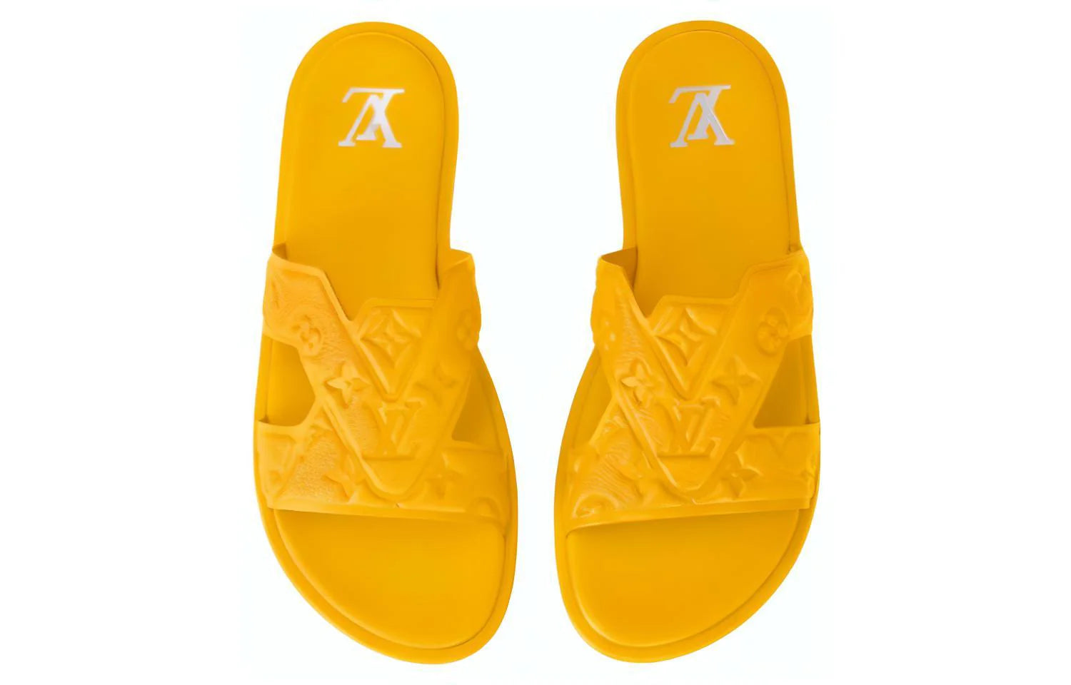 LOUIS VUITTON Oasis Rubber Sole Slide Slippers Men's Yellow